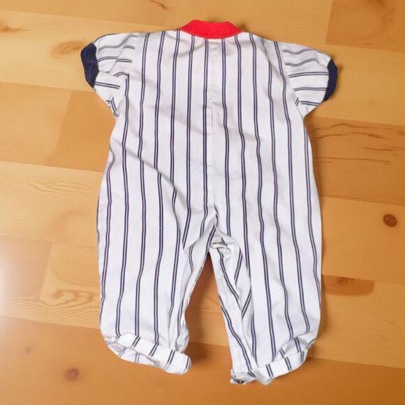 Vintage Ship Ahoy One Piece Leg Snap Outfit Size 3-6 Months - Picture 4 of 5